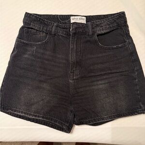 GOGO Black High-Rise Denim Shorts